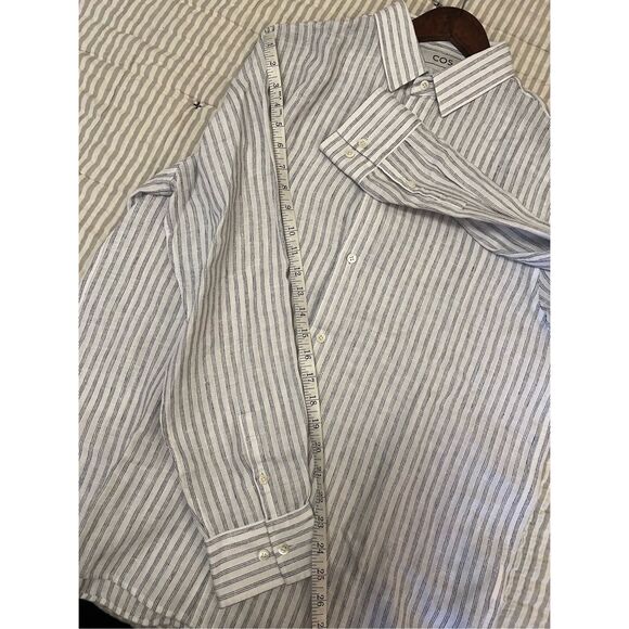 COS MENS LINEN STRIPED SHIRT - Picture 12 of 15
